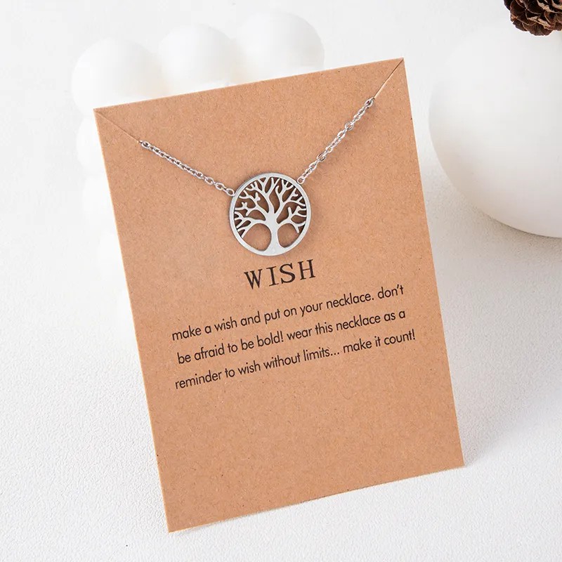 Casual Simple Style Tree Stainless Steel Hollow Out Long Necklace Necklace_colorza_5