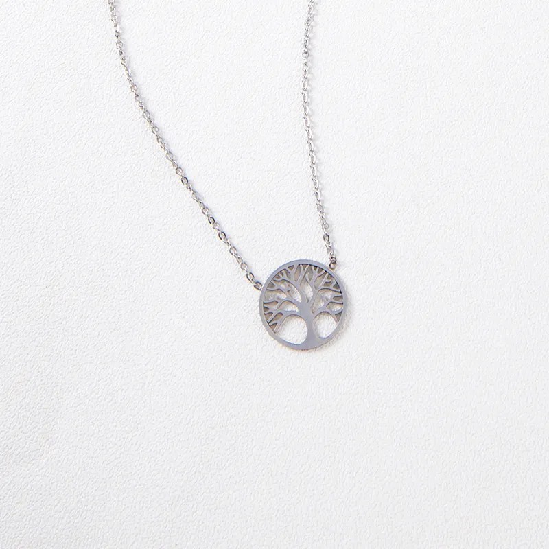 Casual Simple Style Tree Stainless Steel Hollow Out Long Necklace Necklace_colorza_6