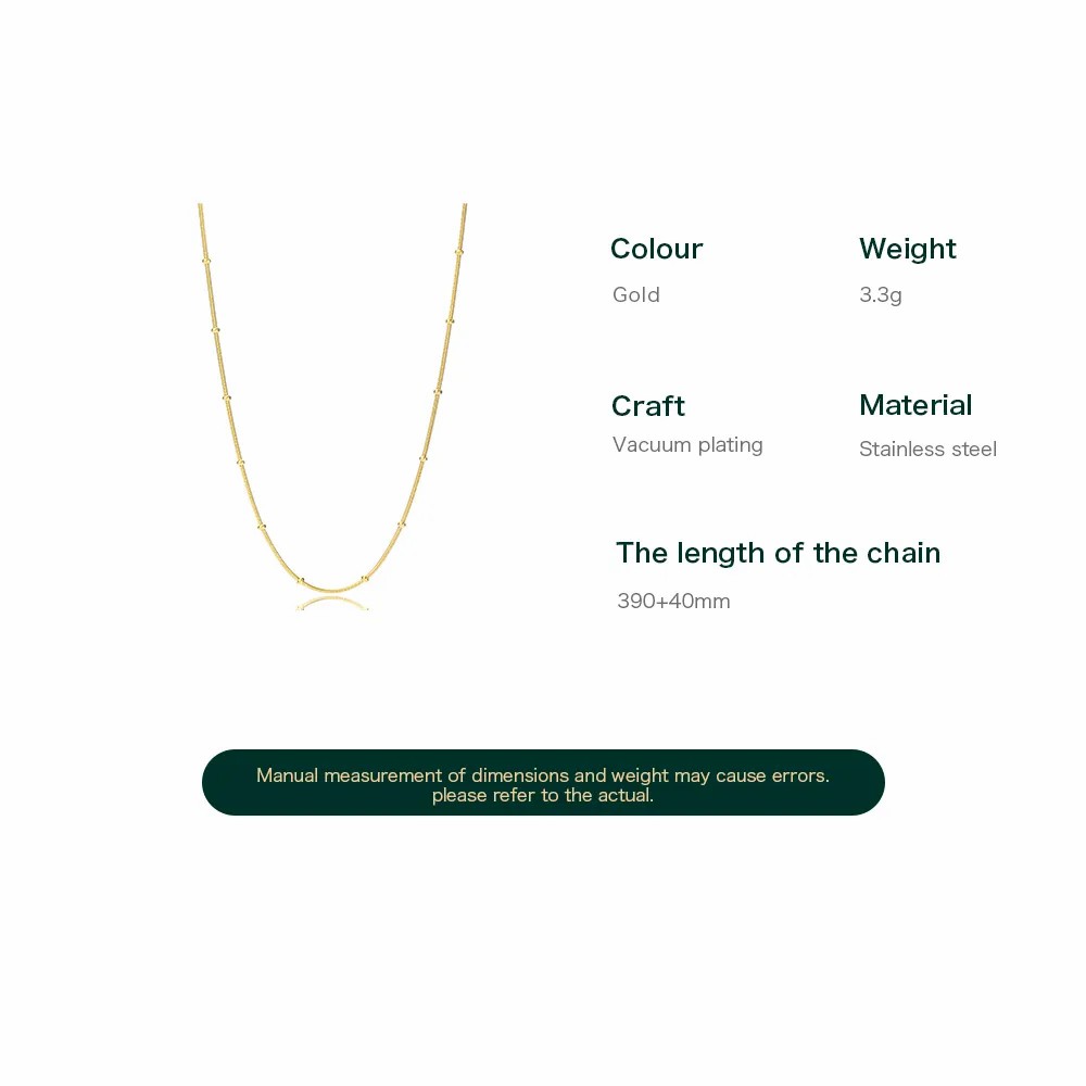 Simple Style Commute Solid Color Stainless Steel Plating 14K Gold Plated Necklace_colorza_4