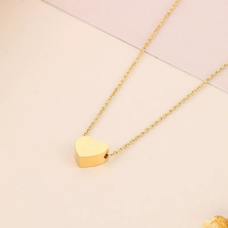 Simple Style Infinity Heart Shape Stainless Steel Titanium Steel Plating 18K Gold Plated Pendant Necklace_colorza_1