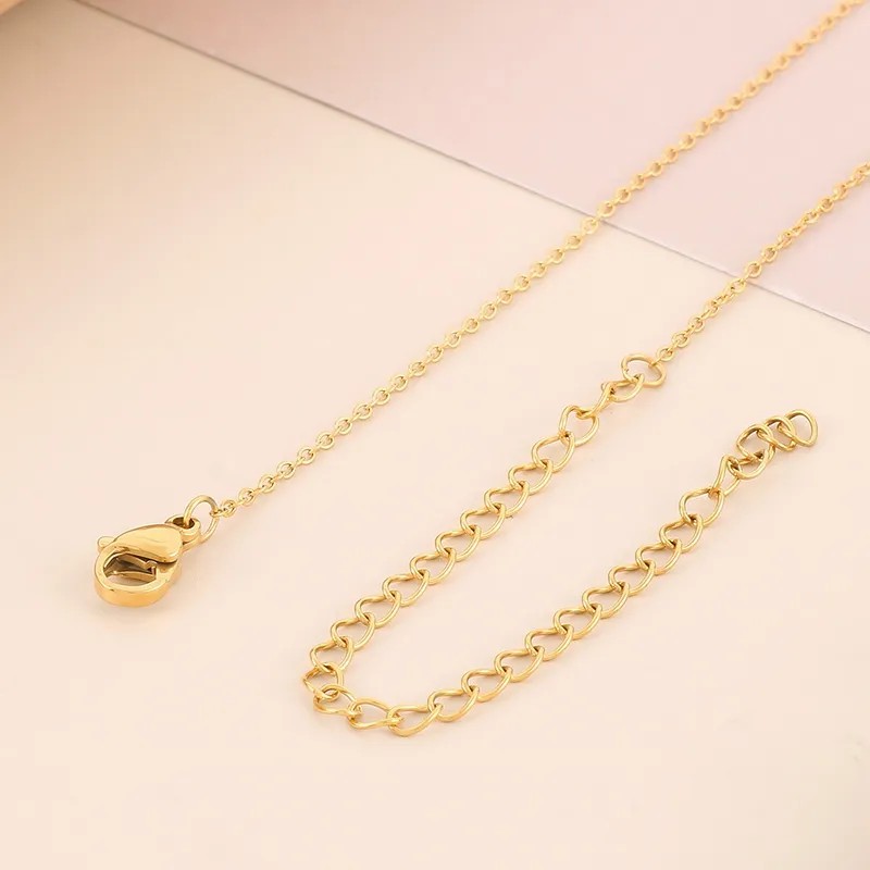 Simple Style Infinity Heart Shape Stainless Steel Titanium Steel Plating 18K Gold Plated Pendant Necklace_colorza_2