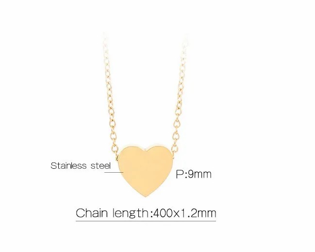 Simple Style Infinity Heart Shape Stainless Steel Titanium Steel Plating 18K Gold Plated Pendant Necklace_colorza_9