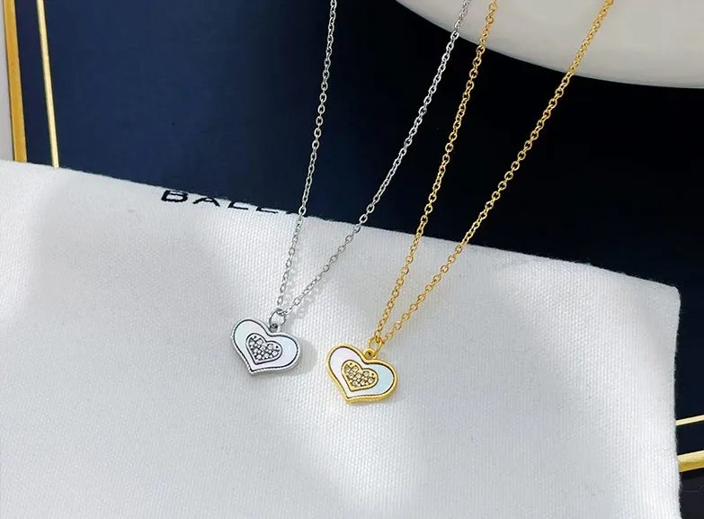 Lady Heart Shape Stainless Steel Plating Pendant Necklace_colorza_2