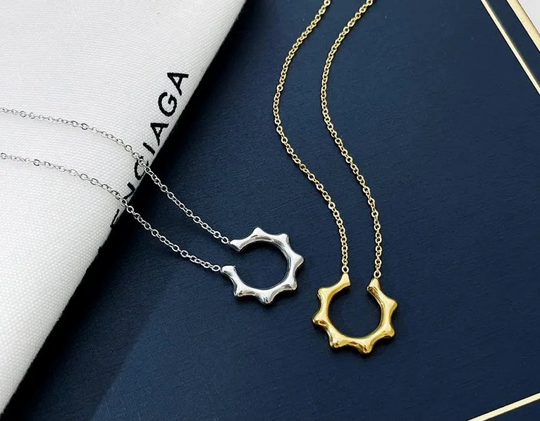 Simple Style Geometric Titanium Steel Plating Pendant Necklace_colorza_2