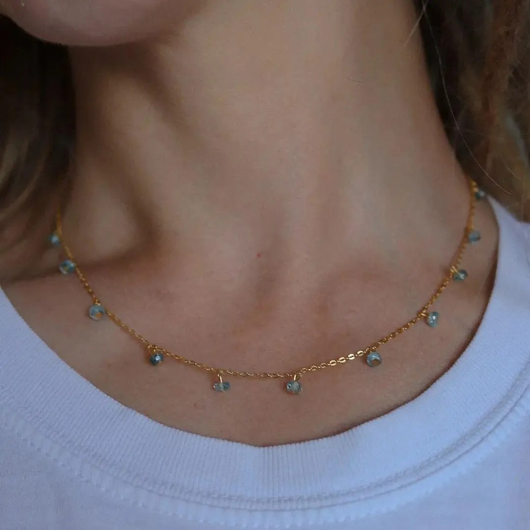 Casual Simple Style Round Stainless Steel Zircon Plating 18K Gold Plated Necklace_colorza_1