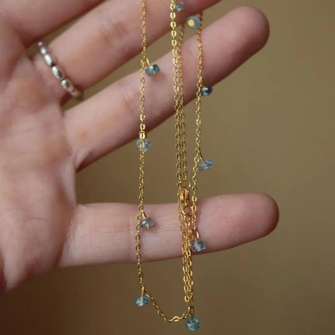 Casual Simple Style Round Stainless Steel Zircon Plating 18K Gold Plated Necklace_colorza_2