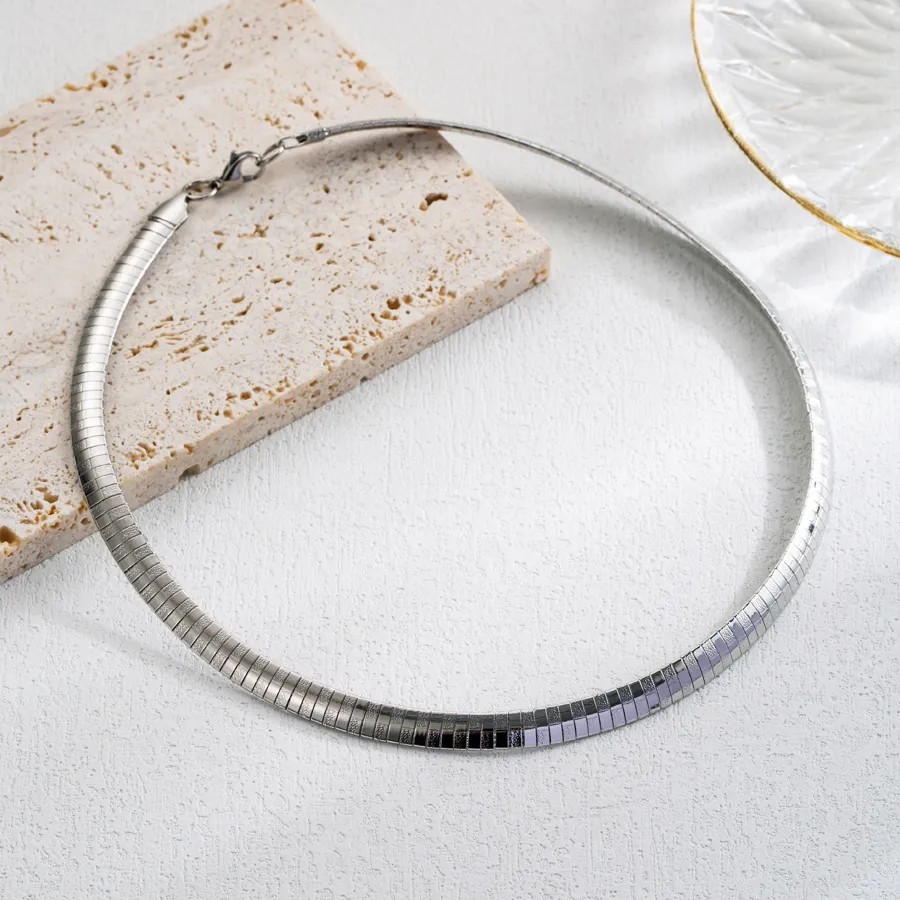IG Style Casual Solid Color Stainless Steel 18K Gold Plated Necklace_colorza_1