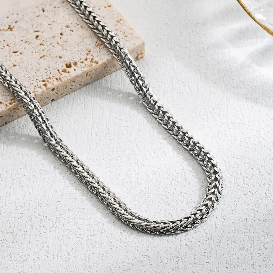 IG Style Casual Solid Color Stainless Steel 18K Gold Plated Necklace_colorza_2
