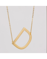 Initial Necklace, Letter Necklace, Personalized Name Necklace, 18K Gold Plated Stainless Steel, Wife Gifts, Gifts For Mom, Moms Gift, Birthday Gift for Her, Alphabet D