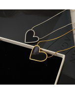 Enamel Irregular Heart Pendant With Stainless Steel Snake Chain CA7810159