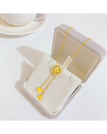 Fashion Gold Stainless Steel Chain With Lucky Clover Pedant CA7810104