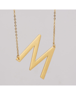 Initial Necklace, Letter Necklace, Personalized Name Necklace, 18K Gold Plated Stainless Steel, Wife Gifts, Gifts For Mom, Moms Gift, Birthday Gift for Her, Letter M