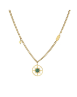 Necklace with Round Pendant Star Inside CA7810024