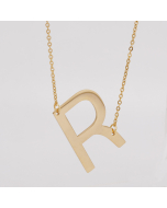 Initial Necklace, Letter Necklace, Personalized Name Necklace, 18K Gold Plated Stainless Steel, Wife Gifts, Gifts For Mom, Best Birthday Gift for Her, Alphabet Letter R