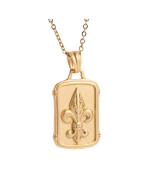 Spearhead Embossed Pendant On a Stainless Steel Necklace-CA7810025