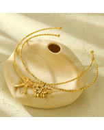 Wholesale Stainless Steel Choker Necklace Personality Light Luxury High Quality Bow Knot Necklace