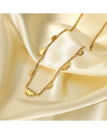 Stainless Steel Sunshine Curby Chain Necklace For CA7810122