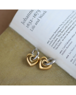 Wholesale Stainless Steel Earrings French Style Niche Fat Peach Heart Buckle Non-fading Earrings