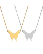 Stainless Steel Necklace - Butterfly Pendant -CA7810013