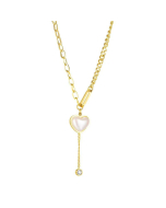 European And American Fashion Heart Pendant Female New Titanium Steel Necklace