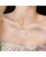 Heart Flower Butterfly Pearl Stainless Steel Zircon Inlaid Necklaces Colorza