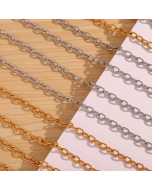 Basic Simple Style Classic Style Solid Color Stainless Steel Plating 18K Gold Plated Necklace