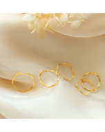 Wholesale Thin Ring Hot Sale Minimalism Folding Ring 18K Gold Titanium Steel Ring
