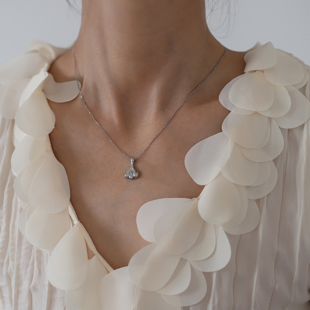 Perfume Design of SIiver Plated Necklace
