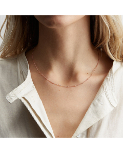 Female Station Chain Clavicle Chain Stainless Steel Necklace 