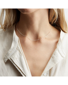 Female Station Chain Clavicle Chain Stainless Steel Necklace 