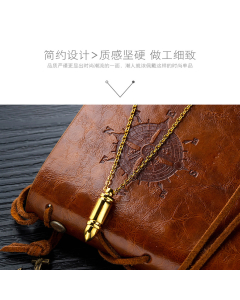 Simple Fashion Bullet Necklace Titanium Steel