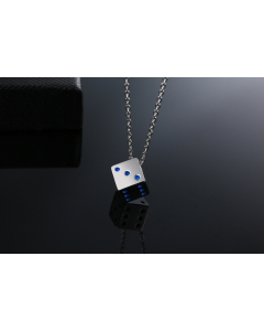 Simple Style Plating Stainless Steel Necklaces Dice Stainless Steel Pendant Necklace