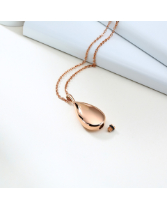 Fashion Water Drop Shaped Titanium Steel Necklace Plating Stainless Steel Necklaces 