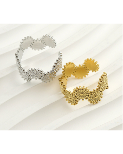 Wholesale Stainless Steel Ring 18K Gold Plated Opening Ring