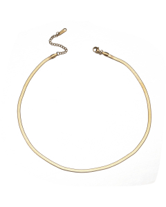 Gold Flat Chain Necklaces Minimalist Jewelry Simple Gift BN210202