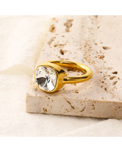 Wholesale Female Minimalism Multicolor Gemstone Titanium Steel Ring Colorza Fine Jewelry-Gold Color-01-6