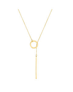 Wholesale Fashion Geometric Round Stainless Steel Necklace Clavicle Chain 