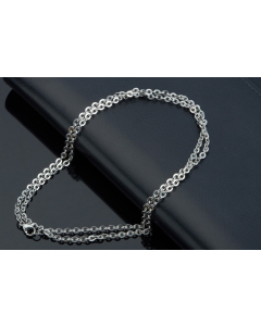 Plain Solid Color O-Shaped Chain Titanium Steel Plating Necklace 