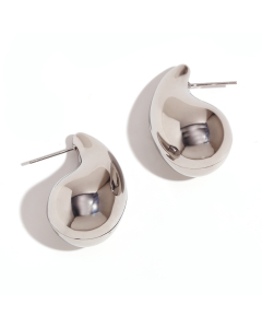 steel color Retro Jewelry High Quality Stainless Steel Earring Ear Clip And Necklace LY881022