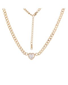 Hot Sale Diamond Heart Petite Necklace With Adjustable Chain BN210200