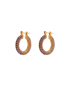 316L Stainless Steel Hoop Earring With Mirco Paved Zircon  LY881018-7