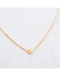 Exquisite Small Gold Bean Titanium Steel Necklace Wholesale Jewelry 