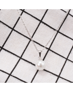 Trendy Style Pearl Titanium Steel Necklace Wholesale Jewelry 