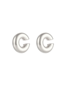 C shape steel color Retro Jewelry High Quality Stainless Steel Earring Ear Clip And Necklace LY881022
