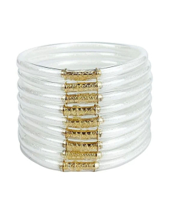9PCS Glitter Jelly Bangles Bracelets Set LY881002-01 white