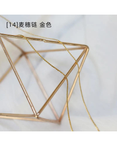 Twist Chain Titanium Steel Necklace Wholesale Jewelry-Gold Color-45cm-01