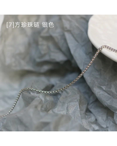 Twist Chain Titanium Steel Necklace Wholesale Jewelry-Steel Color-45cm-01