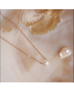 Lovely Romantic Classic Titanium Steel Pearl Clavicle Necklace