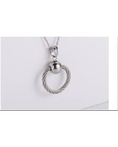 Korean Style Round Pendant Necklace Earrings Set Wholesale