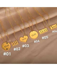 Fashion New Stainless Steel Heart Round Pendant Laser Letter Necklace-01